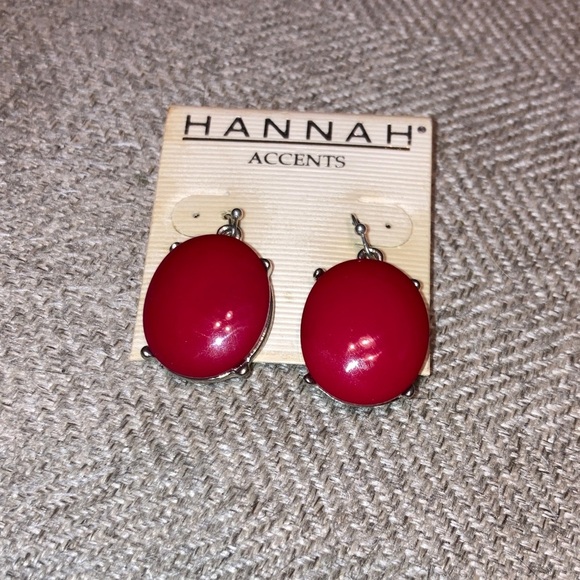 Hannah Jewelry - Hannah Accents Vibrant Red Earrings